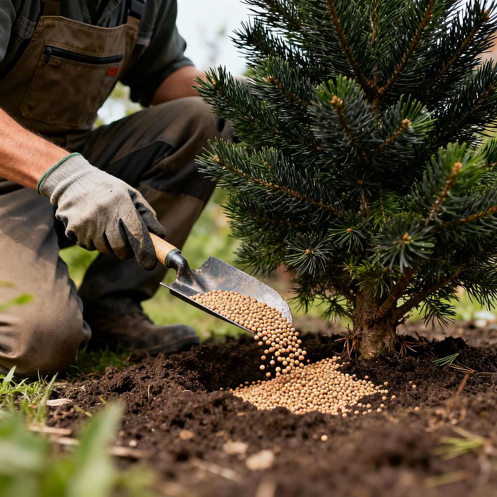 Подкормка хвойных растений 