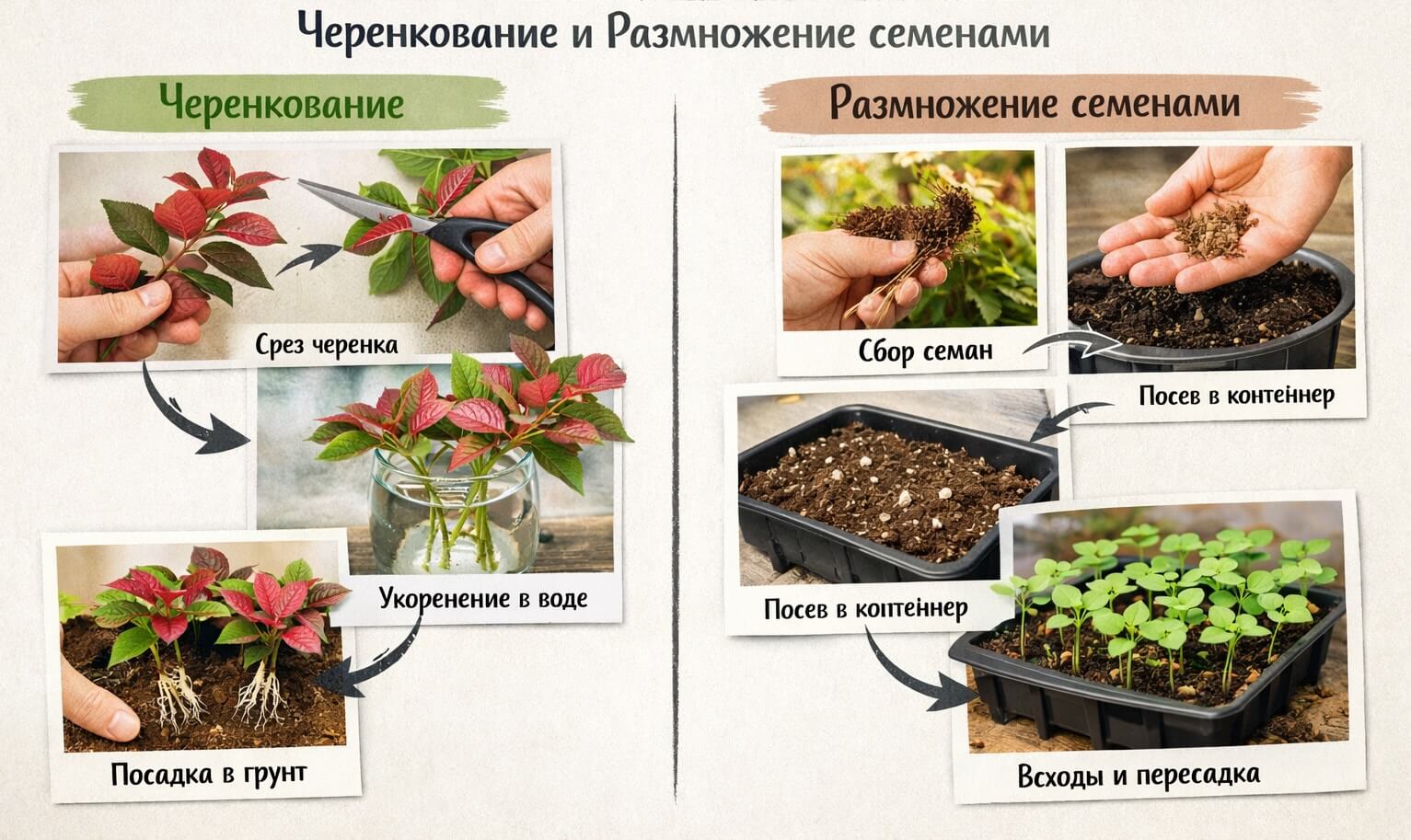 Размножение и пересадка альтернантеры