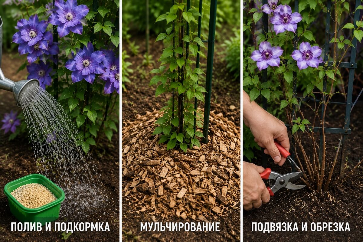 Уход за клематисом
