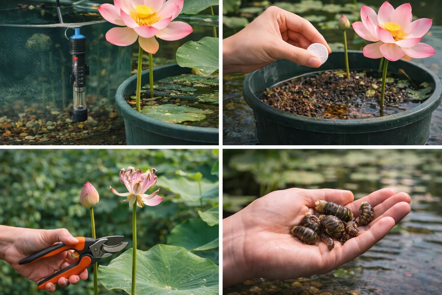 Уход за лотосом орехоносным