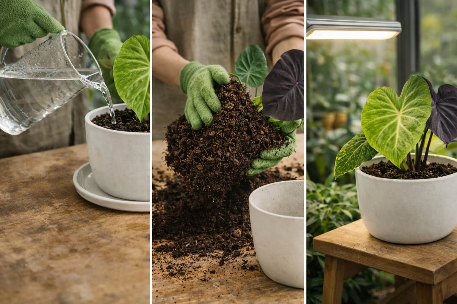 Выращивание и уход за колоказией в домашних условиях